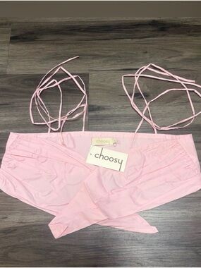Choosy Pink CROPPED Top with adjustable Straps